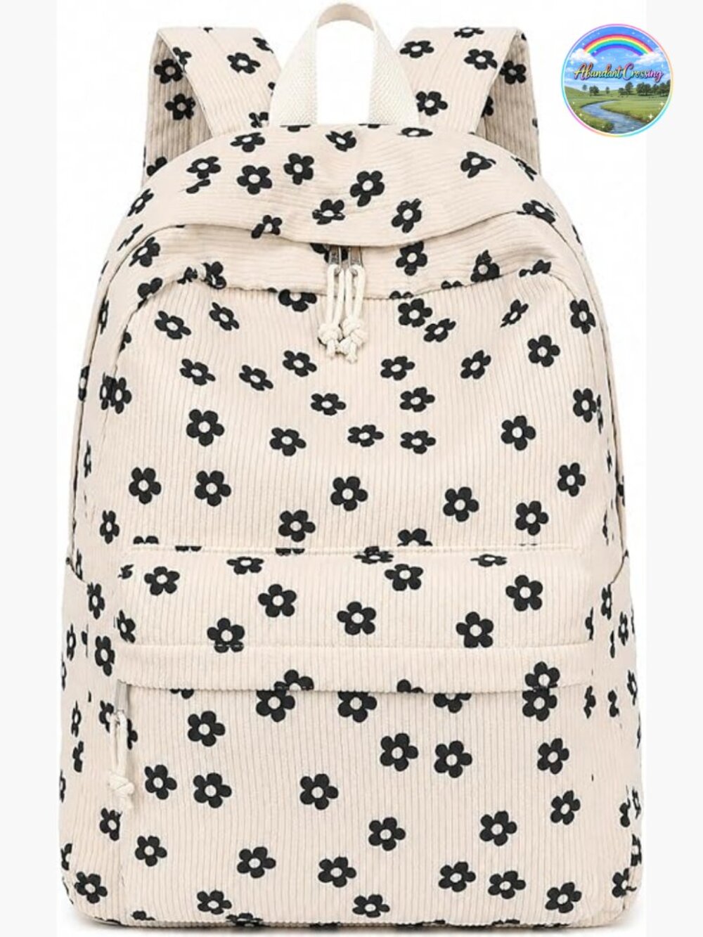 Corduroy School Backpack For Teen Girls Laptop Bag Daypack